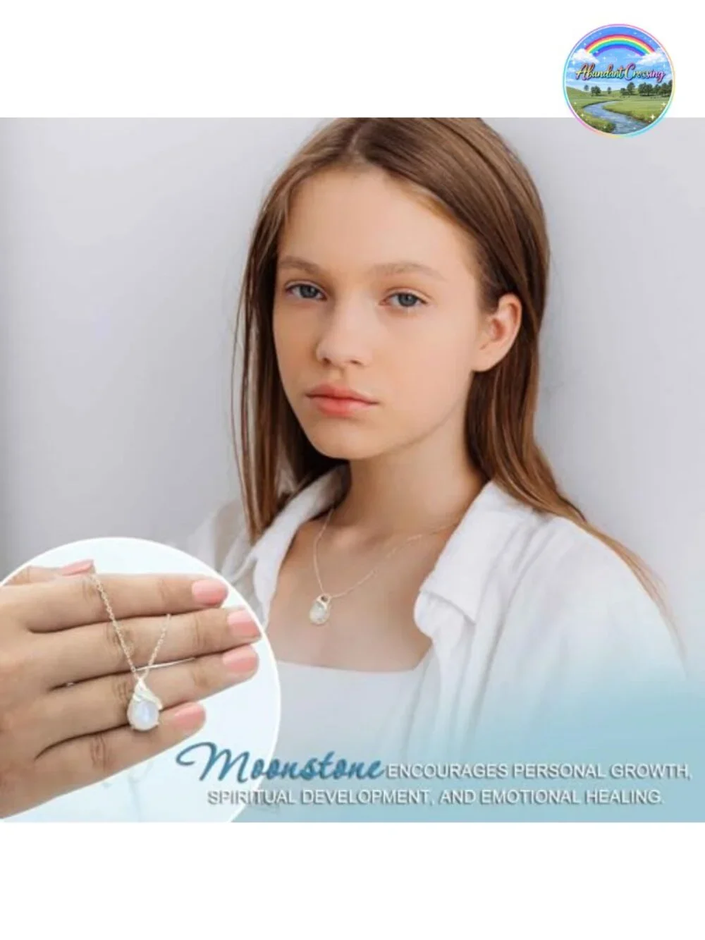 Sterling Silver Moonstone Necklace New Beginnings Gift Inspirational